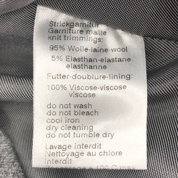 Akris Punto Grey Wool Flannel Puff Sleeve Midi Shift Dress Size 10 - Picture 9 of 11